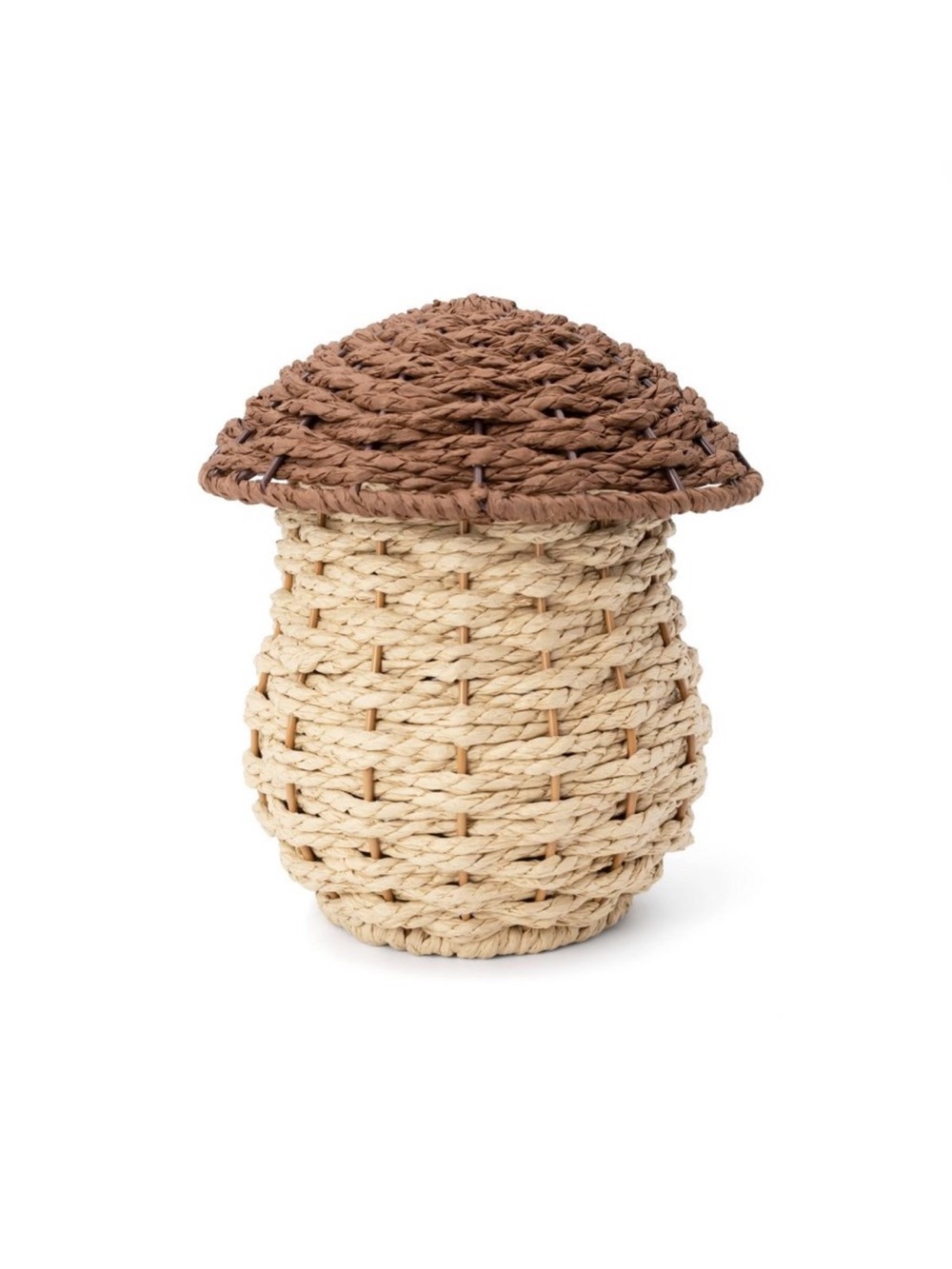 New! Woven Mushroom Accent Basket Natural and Brown, Target Bullseye Playground